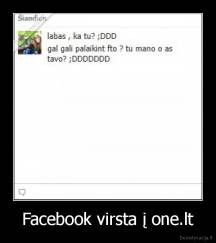 Facebook virsta į one.lt - 