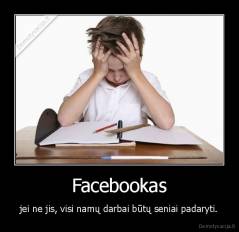 Facebookas - jei ne jis, visi namų darbai būtų seniai padaryti.