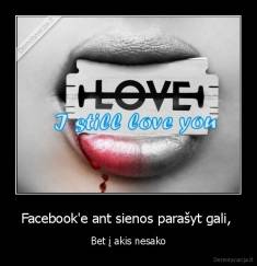 Facebook'e ant sienos parašyt gali,  - Bet į akis nesako