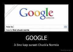 GOOGLE - Ji žino kaip surasti Chuck'a Norris'a