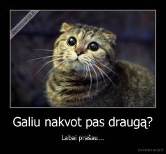 Galiu nakvot pas draugą? - Labai prašau...