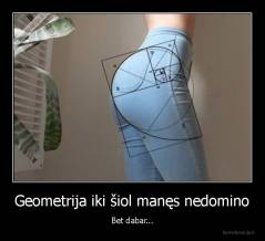 Geometrija iki šiol manęs nedomino - Bet dabar...