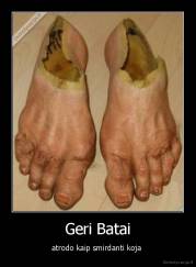 Geri Batai - atrodo kaip smirdanti koja 