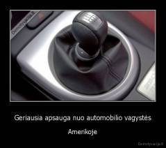 Geriausia apsauga nuo automobilio vagystės - Amerikoje