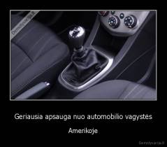 Geriausia apsauga nuo automobilio vagystės - Amerikoje