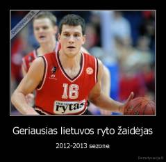 Geriausias lietuvos ryto žaidėjas - 2012-2013 sezone