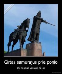Girtas samurajus prie ponio - Didžiausias Vilniaus fail'as