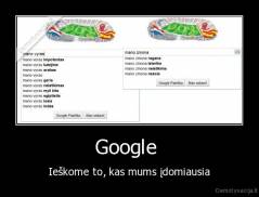 Google  - Ieškome to, kas mums įdomiausia