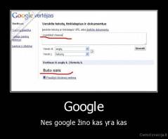 Google - Nes google žino kas yra kas