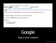 Google - Visgi ji tikrai visažinė