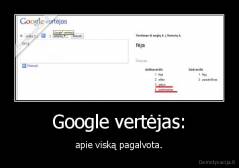 Google vertėjas: - apie viską pagalvota.