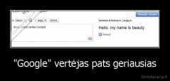 "Google" vertėjas pats geriausias - 