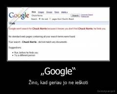 „Google“ - Žino, kad geriau jo ne ieškoti