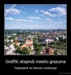 Graffiti atspindi miesto grazuma - Papasakok tai lietuviu mokytojai