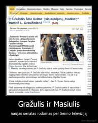 Gražulis ir Masiulis -    naujas serialas rodomas per Seimo televiziją   