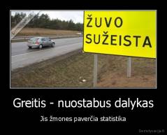 Greitis - nuostabus dalykas - Jis žmones paverčia statistika