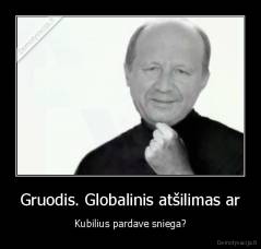 Gruodis. Globalinis atšilimas ar - Kubilius pardave sniega?