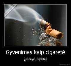 Gyvenimas kaip cigaretė - į pabaigą- šlykštus