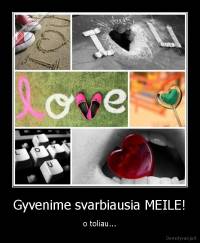 Gyvenime svarbiausia MEILE! - o toliau...