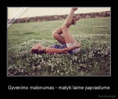 Gyvenimo malonumas - matyti laime paprastume - 