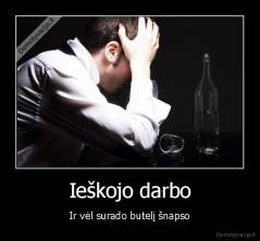 Ieškojo darbo - Ir vėl surado butelį šnapso