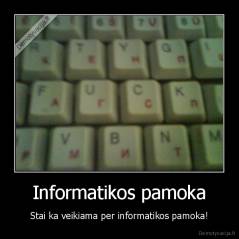 Informatikos pamoka - Stai ka veikiama per informatikos pamoka!