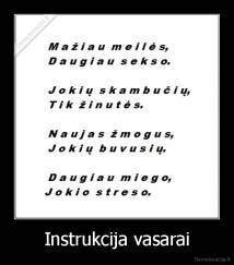 Instrukcija vasarai - 