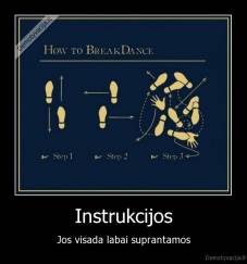 Instrukcijos - Jos visada labai suprantamos