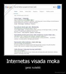 Internetas visada moka - gerai nuteikti