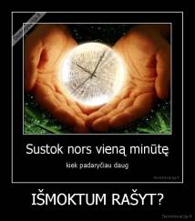 IŠMOKTUM RAŠYT? - 