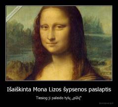 Išaiškinta Mona Lizos šypsenos paslaptis - Tiesiog ji paleido tylų „pūkį“