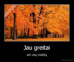 Jau greitai - ant visų medžių