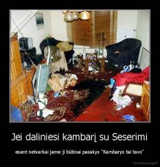 Jei daliniesi kambarį su Seserimi - esant netvarkai jame ji būtinai pasakys "Kambarys tai tavo"