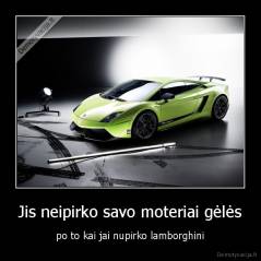 Jis neipirko savo moteriai gėlės - po to kai jai nupirko lamborghini