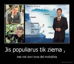 Jis populiarus tik ziema ,   - nes visi ziuri orus del mokyklos