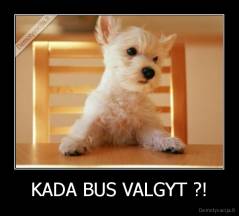 KADA BUS VALGYT ?! - 