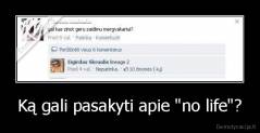 Ką gali pasakyti apie "no life"? - 