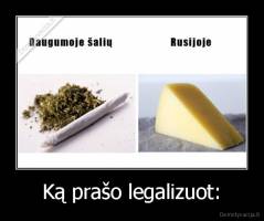 Ką prašo legalizuot: - 