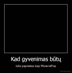 Kad gyvenimas būtų - toks paprastas kaip Minecraft'as