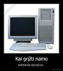 Kai grįžti namo - svarbiausia isijungti pc..