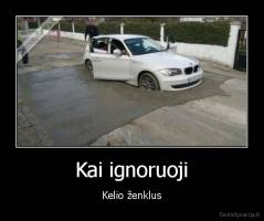 Kai ignoruoji - Kelio ženklus