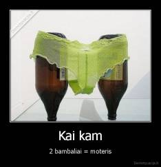 Kai kam - 2 bambaliai = moteris