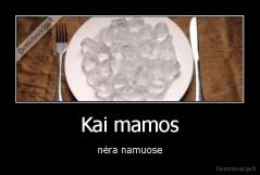 Kai mamos - nėra namuose