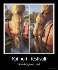 Kai nori į festivalį - Įsinešti degtinės butelį