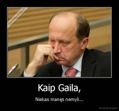 Kaip Gaila, - Niekas manęs nemyli...