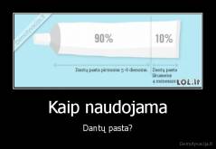 Kaip naudojama - Dantų pasta?