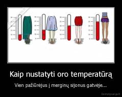 Kaip nustatyti oro temperatūrą - Vien pažiūrėjus į merginų sijonus gatvėje...