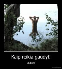 Kaip reikia gaudyti - undines