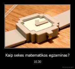 Kaip sekes matematikos egzaminas? - 10.30