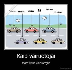 Kaip vairuotojai - mato kitus vairuotojus